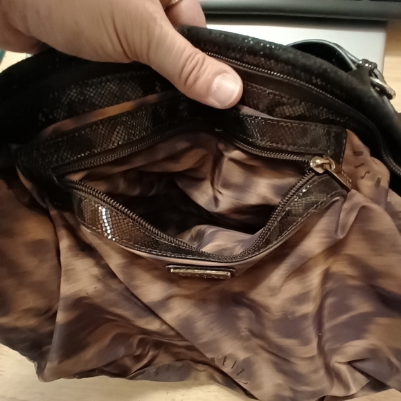 STUART Weitzman Snake Embossed Satchel - Picture 12 of 13